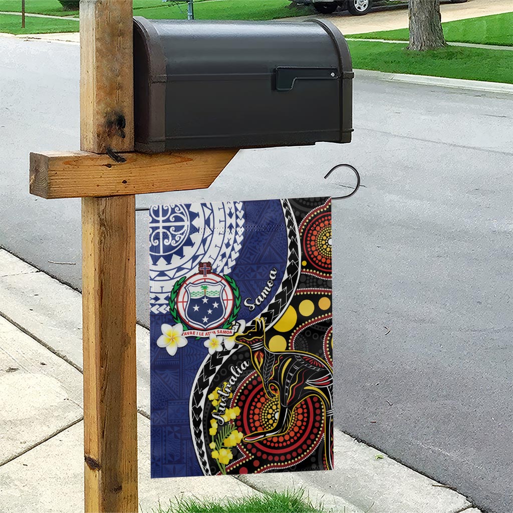 Samoa And Australia Together Garden Flag Aboriginal Mix Polynesian