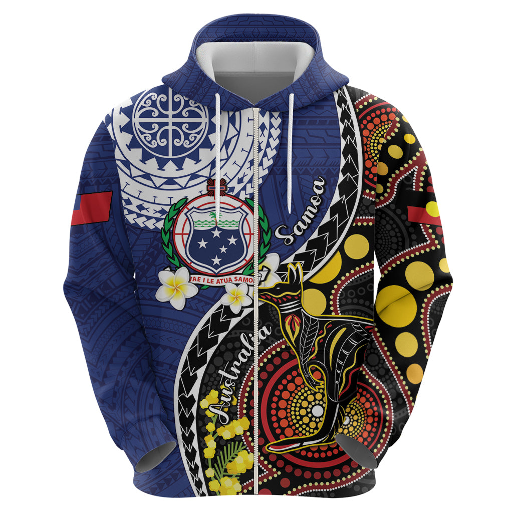 Samoa And Australia Together Hoodie Aboriginal Mix Polynesian