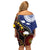 Samoa And Australia Together Off Shoulder Short Dress Aboriginal Mix Polynesian