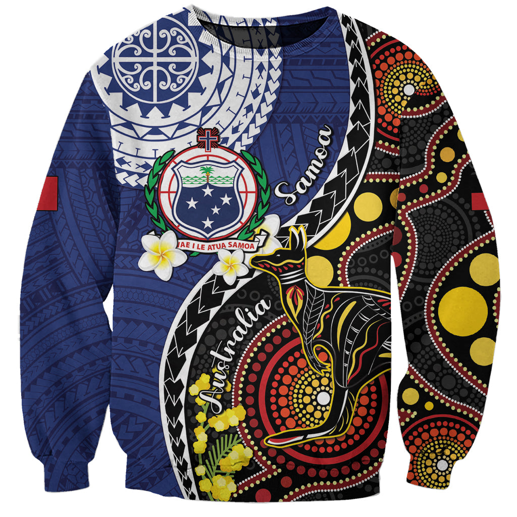 Samoa And Australia Together Sweatshirt Aboriginal Mix Polynesian