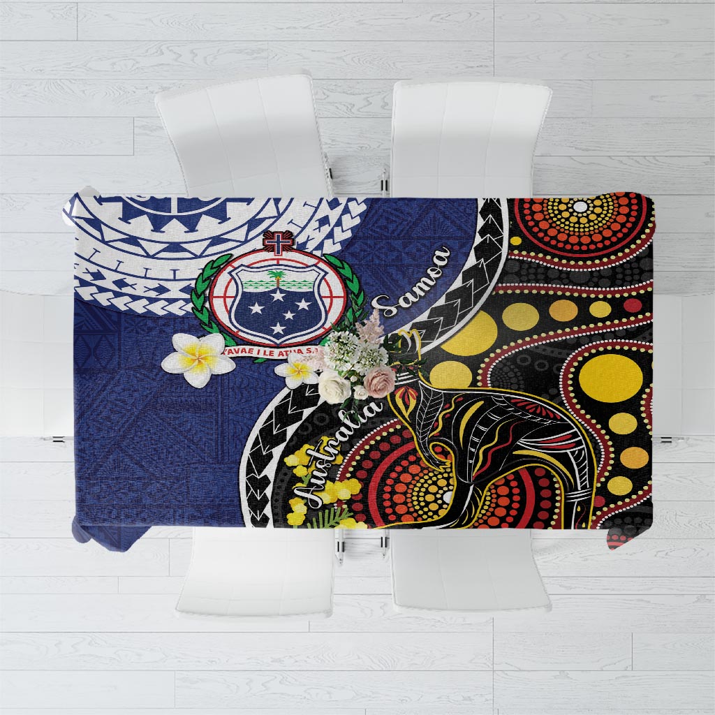 Samoa And Australia Together Tablecloth Aboriginal Mix Polynesian