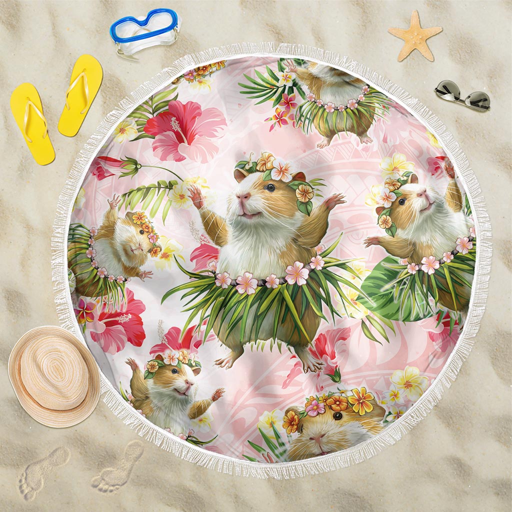 Hawaii Guinea Hula Pig Beach Blanket Funny Tropical Style