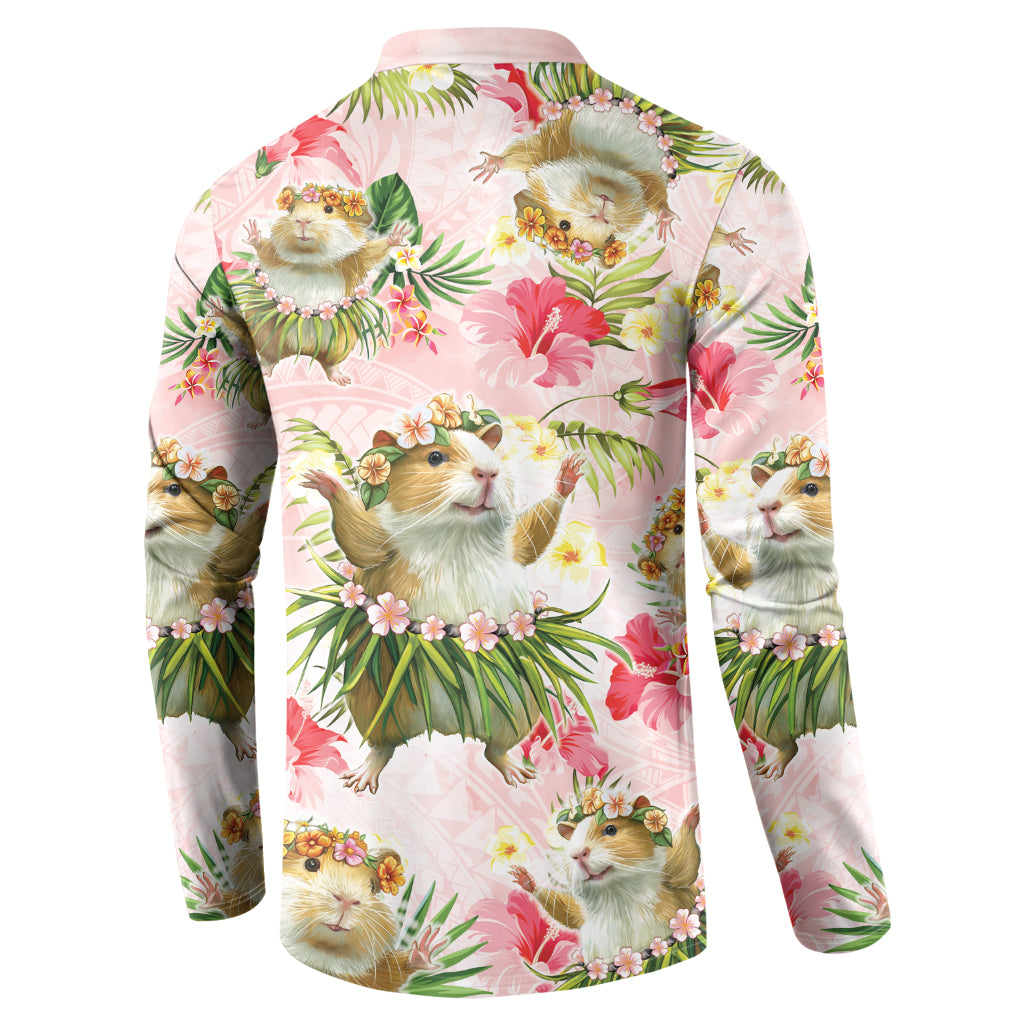 Hawaii Guinea Hula Pig Button Sweatshirt Funny Tropical Style LT05 - Polynesian Pride