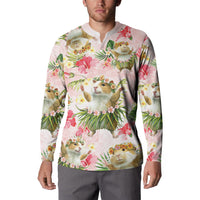 Hawaii Guinea Hula Pig Button Sweatshirt Funny Tropical Style LT05 - Polynesian Pride