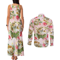 Hawaii Guinea Hula Pig Couples Matching Tank Maxi Dress and Long Sleeve Button Shirt Funny Tropical Style LT05 - Polynesian Pride