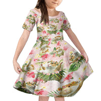 Hawaii Guinea Hula Pig Family Matching Off The Shoulder Long Sleeve Dress and Hawaiian Shirt Funny Tropical Style