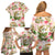 Hawaii Guinea Hula Pig Family Matching Off Shoulder Short Dress and Hawaiian Shirt Funny Tropical Style