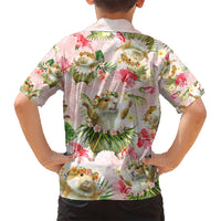 Hawaii Guinea Hula Pig Family Matching Short Sleeve Bodycon Dress and Hawaiian Shirt Funny Tropical Style LT05 - Polynesian Pride