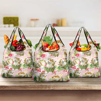 Hawaii Guinea Hula Pig Grocery Bag Funny Tropical Style LT05 3-pack One Size Pink - Polynesian Pride