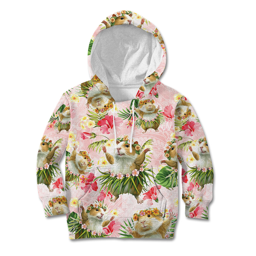 Hawaii Guinea Hula Pig Kid Hoodie Funny Tropical Style