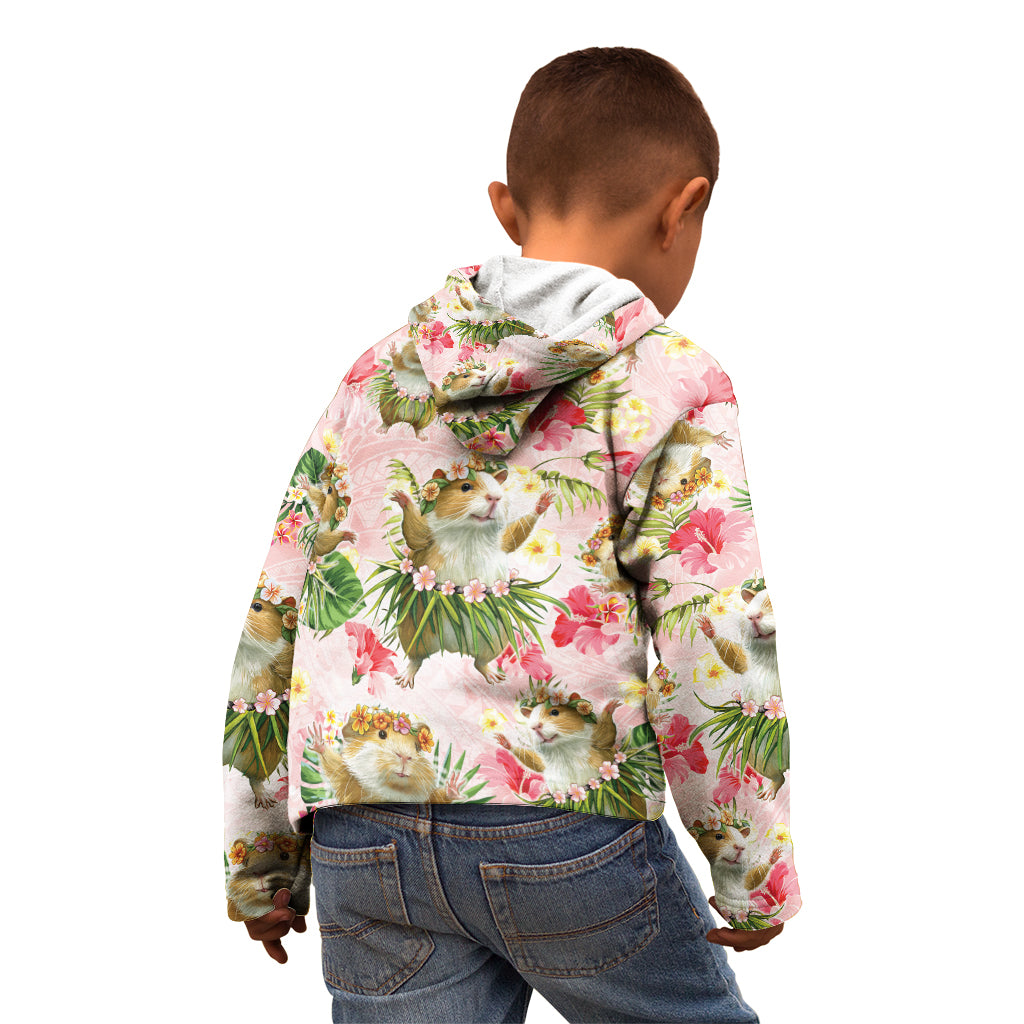 Hawaii Guinea Hula Pig Kid Hoodie Funny Tropical Style