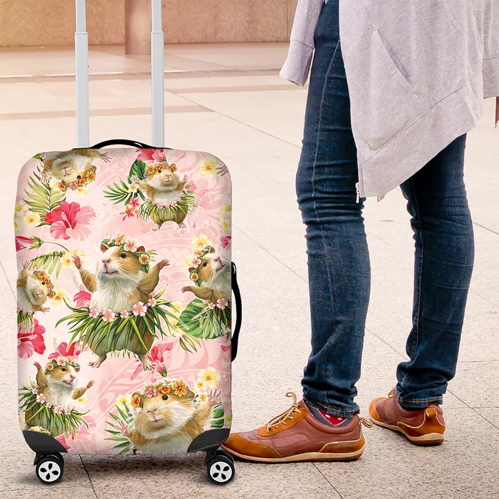 Hawaii Guinea Hula Pig Luggage Cover Funny Tropical Style