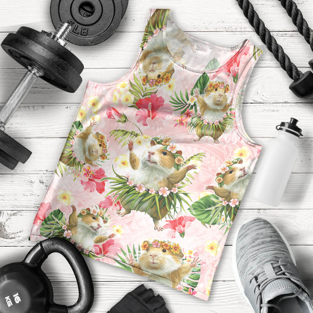 Hawaii Guinea Hula Pig Men Tank Top Funny Tropical Style LT05 - Polynesian Pride