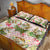 Hawaii Guinea Hula Pig Quilt Bed Set Funny Tropical Style