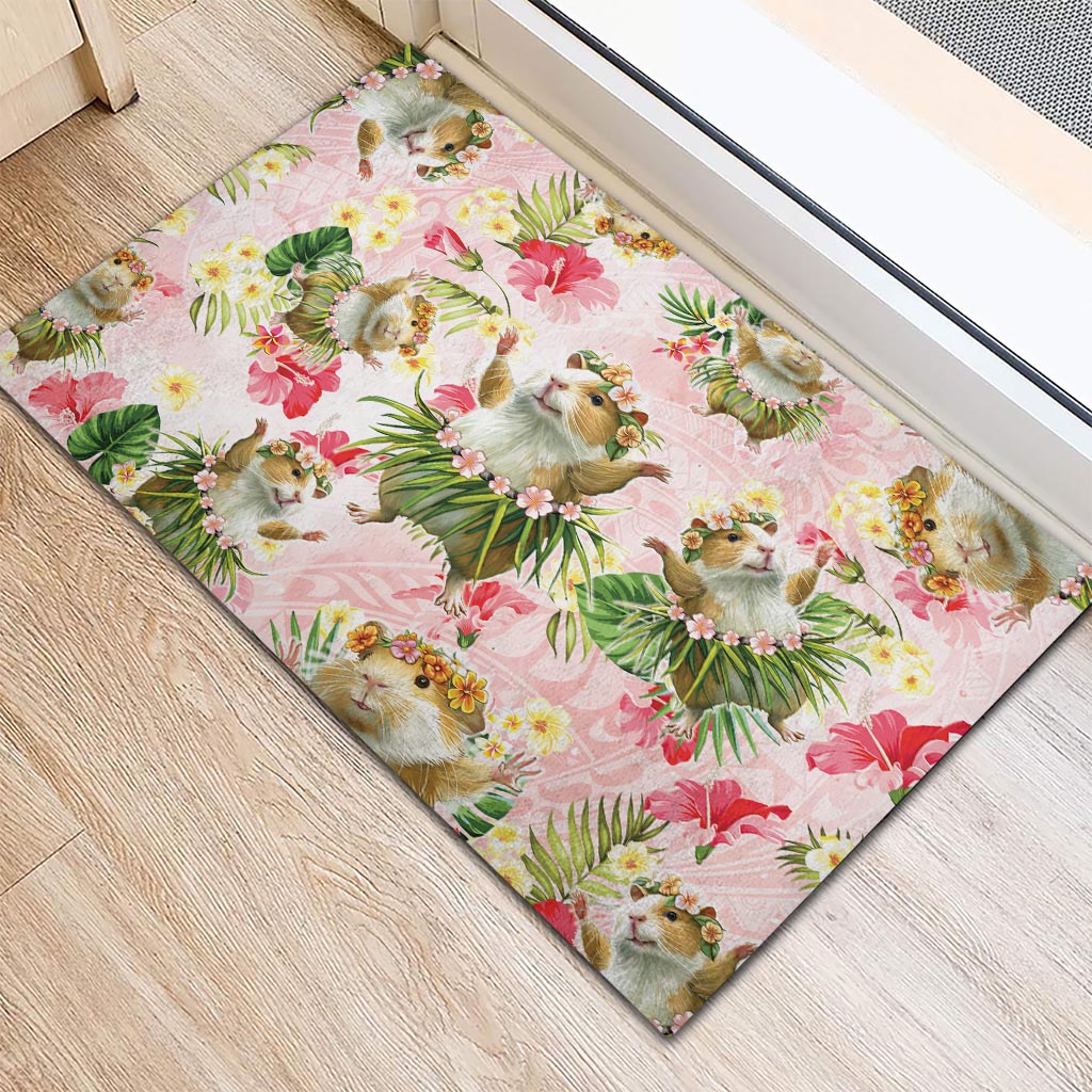 Hawaii Guinea Hula Pig Rubber Doormat Funny Tropical Style LT05 - Polynesian Pride