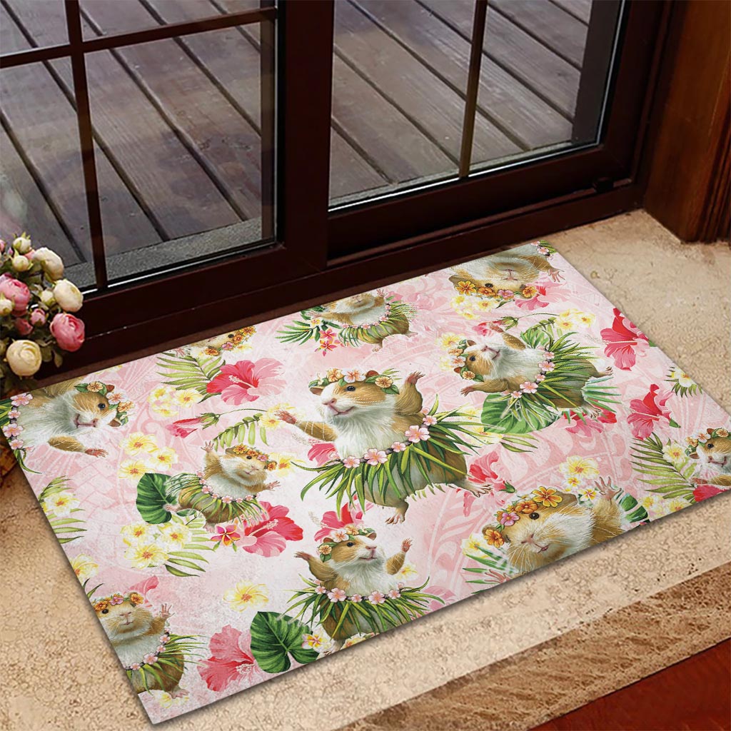 Hawaii Guinea Hula Pig Rubber Doormat Funny Tropical Style LT05 - Polynesian Pride