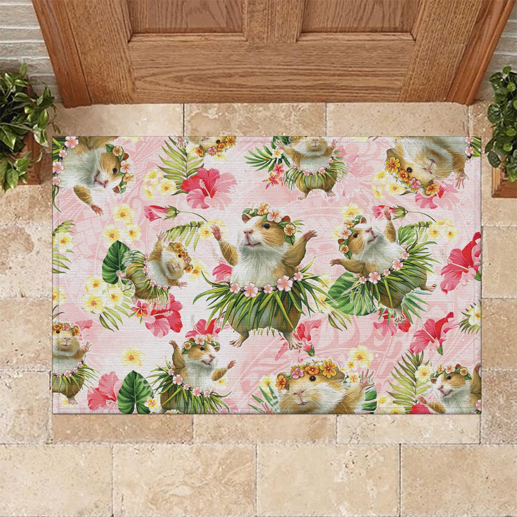 Hawaii Guinea Hula Pig Rubber Doormat Funny Tropical Style LT05 - Polynesian Pride