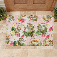 Hawaii Guinea Hula Pig Rubber Doormat Funny Tropical Style LT05 - Polynesian Pride