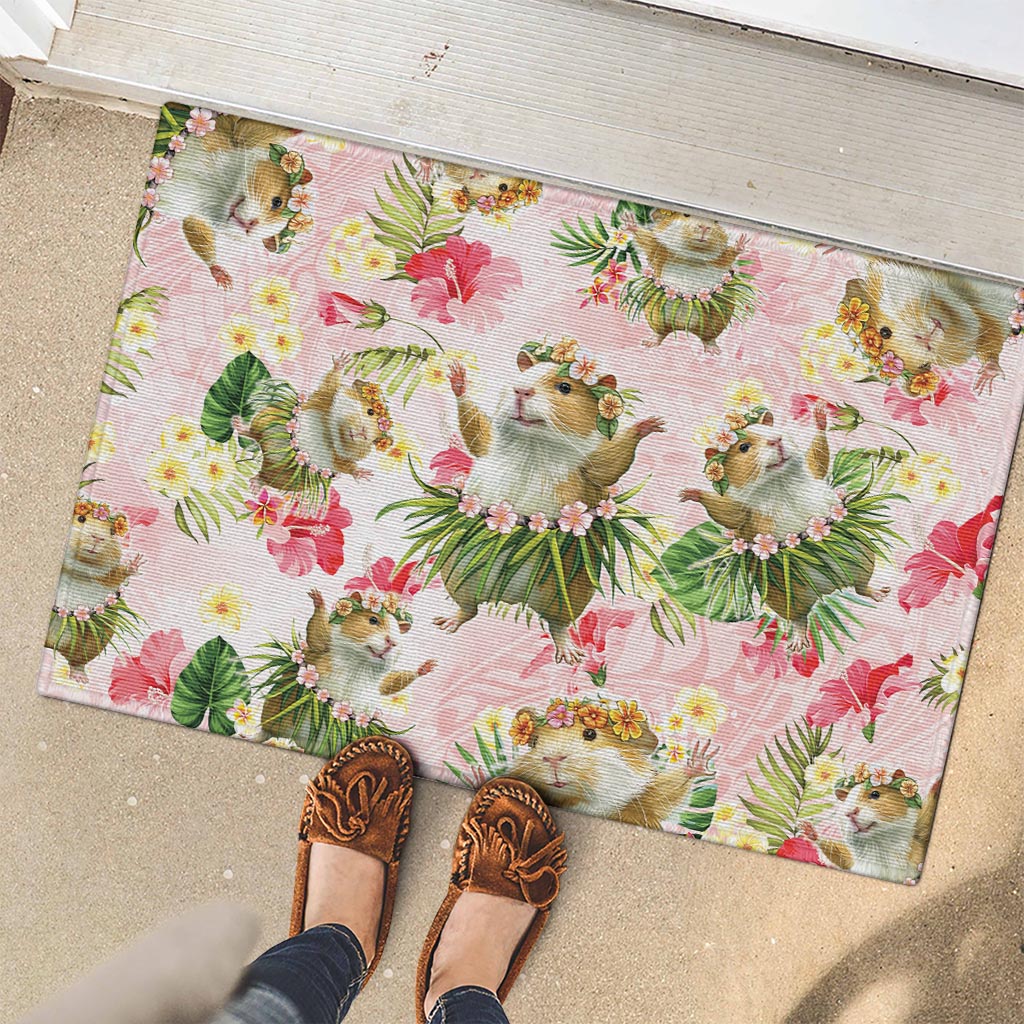 Hawaii Guinea Hula Pig Rubber Doormat Funny Tropical Style LT05 - Polynesian Pride