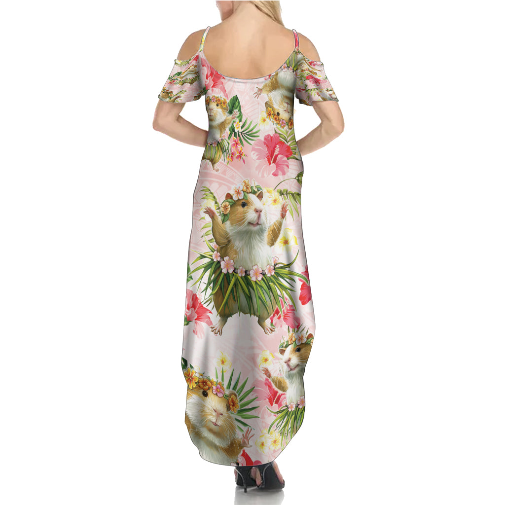 Hawaii Guinea Hula Pig Summer Maxi Dress Funny Tropical Style LT05 - Polynesian Pride