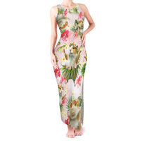 Hawaii Guinea Hula Pig Tank Maxi Dress Funny Tropical Style LT05 Women Pink - Polynesian Pride