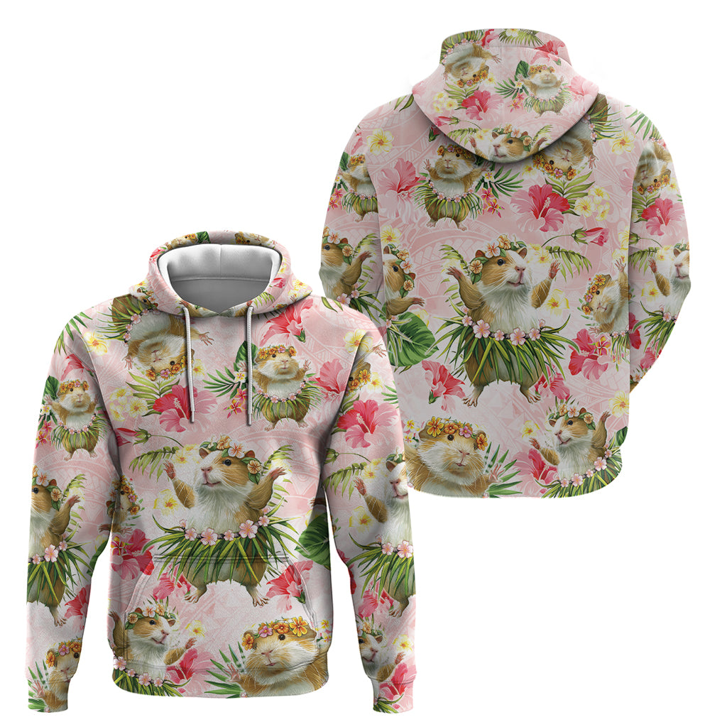 Hawaii Guinea Hula Pig Zip Hoodie Funny Tropical Style