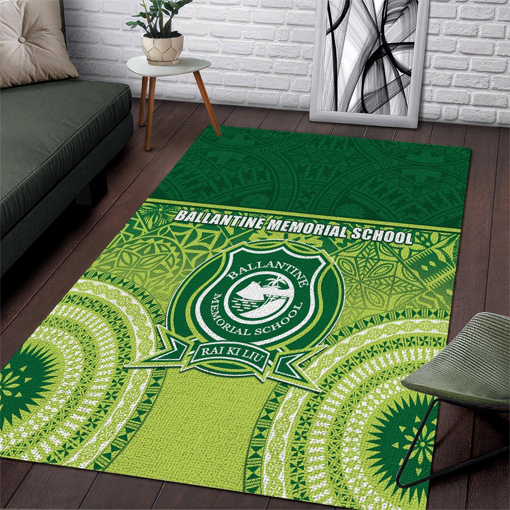 Ballantine Memorial School Area Rug With Fijian Tapa Pattern