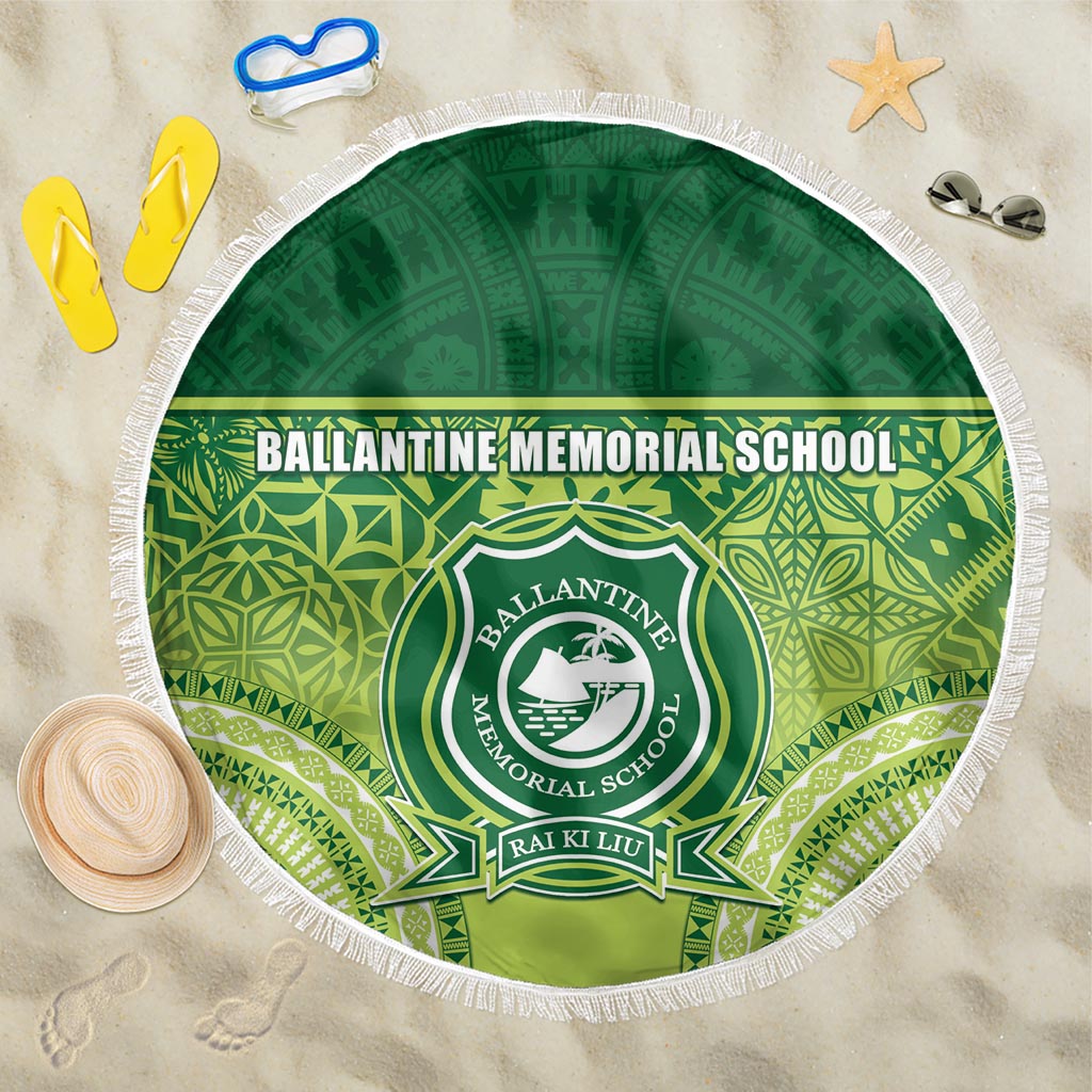 Ballantine Memorial School Beach Blanket With Fijian Tapa Pattern