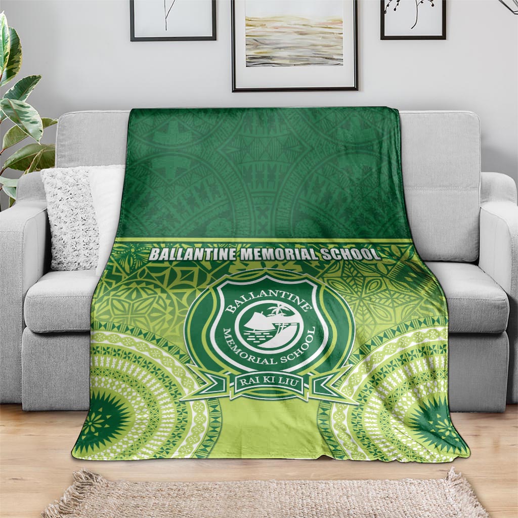 Ballantine Memorial School Blanket With Fijian Tapa Pattern