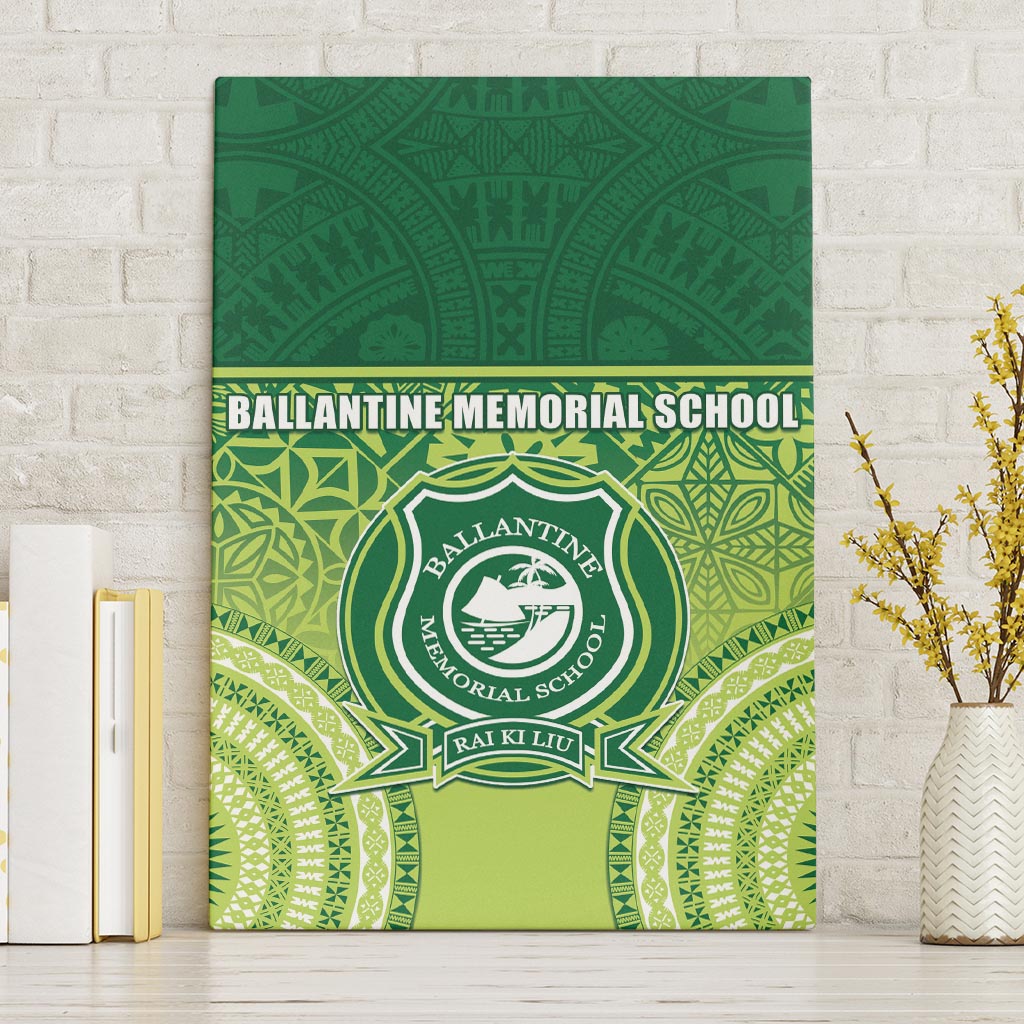 Ballantine Memorial School Canvas Wall Art With Fijian Tapa Pattern