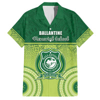 Personalised Ballantine Memorial School Family Matching Tank Maxi Dress and Hawaiian Shirt With Fijian Tapa Pattern
