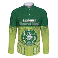 Personalised Ballantine Memorial School Family Matching Tank Maxi Dress and Hawaiian Shirt With Fijian Tapa Pattern