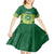 Personalised Ballantine Memorial School Kid Short Sleeve Dress With Fijian Tapa Pattern