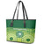 Ballantine Memorial School Leather Tote Bag With Fijian Tapa Pattern