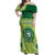 Personalised Ballantine Memorial School Off Shoulder Maxi Dress With Fijian Tapa Pattern