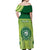 Personalised Ballantine Memorial School Off Shoulder Maxi Dress With Fijian Tapa Pattern