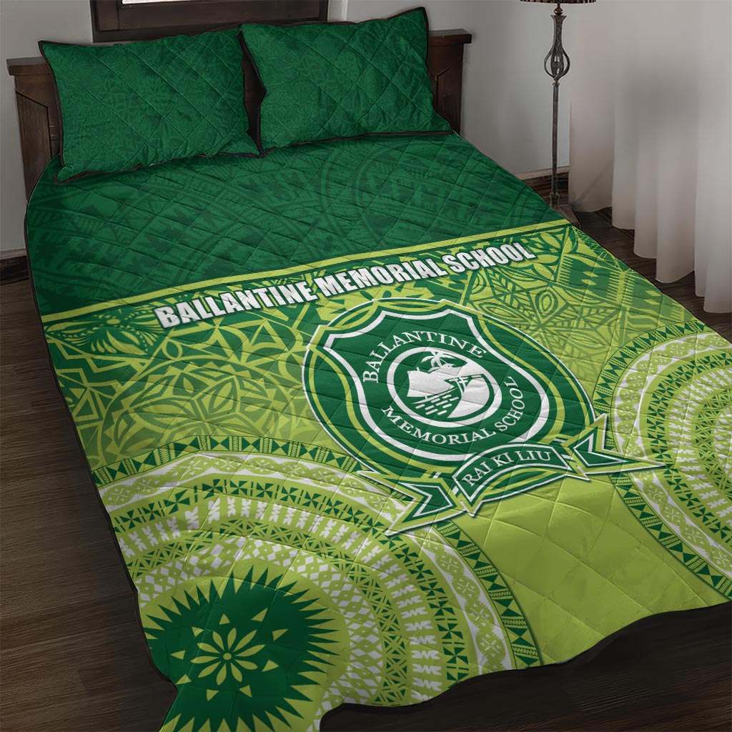 Ballantine Memorial School Quilt Bed Set With Fijian Tapa Pattern