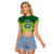 Personalised Ballantine Memorial School Raglan Cropped T Shirt With Fijian Tapa Pattern