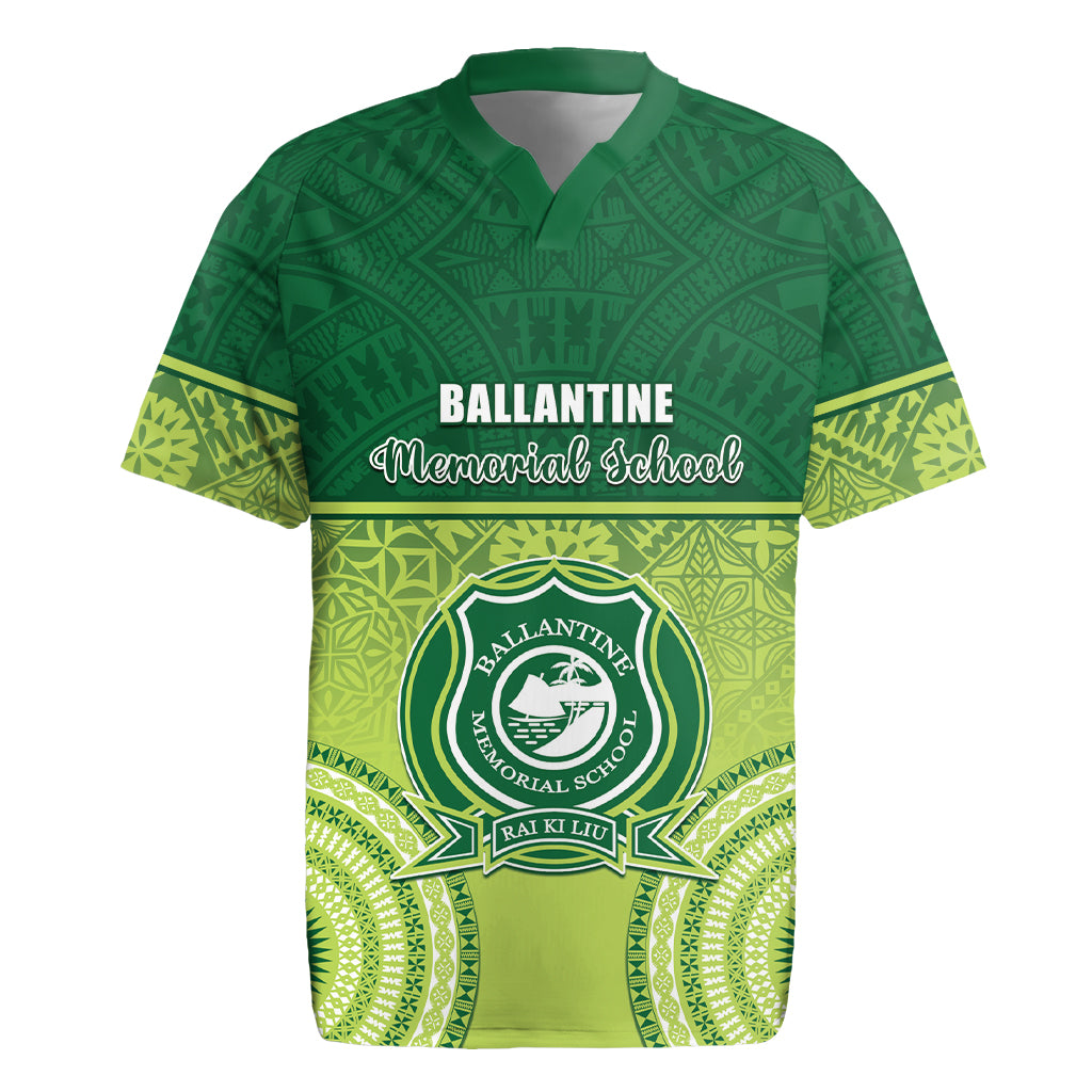 Personalised Ballantine Memorial School Rugby Jersey With Fijian Tapa Pattern