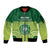 Personalised Ballantine Memorial School Sleeve Zip Bomber Jacket With Fijian Tapa Pattern