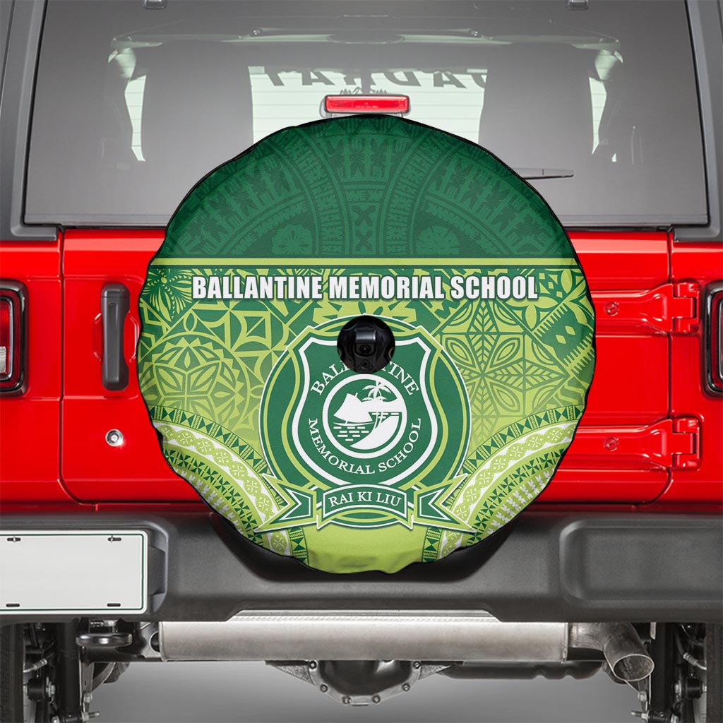 Ballantine Memorial School Spare Tire Cover With Fijian Tapa Pattern