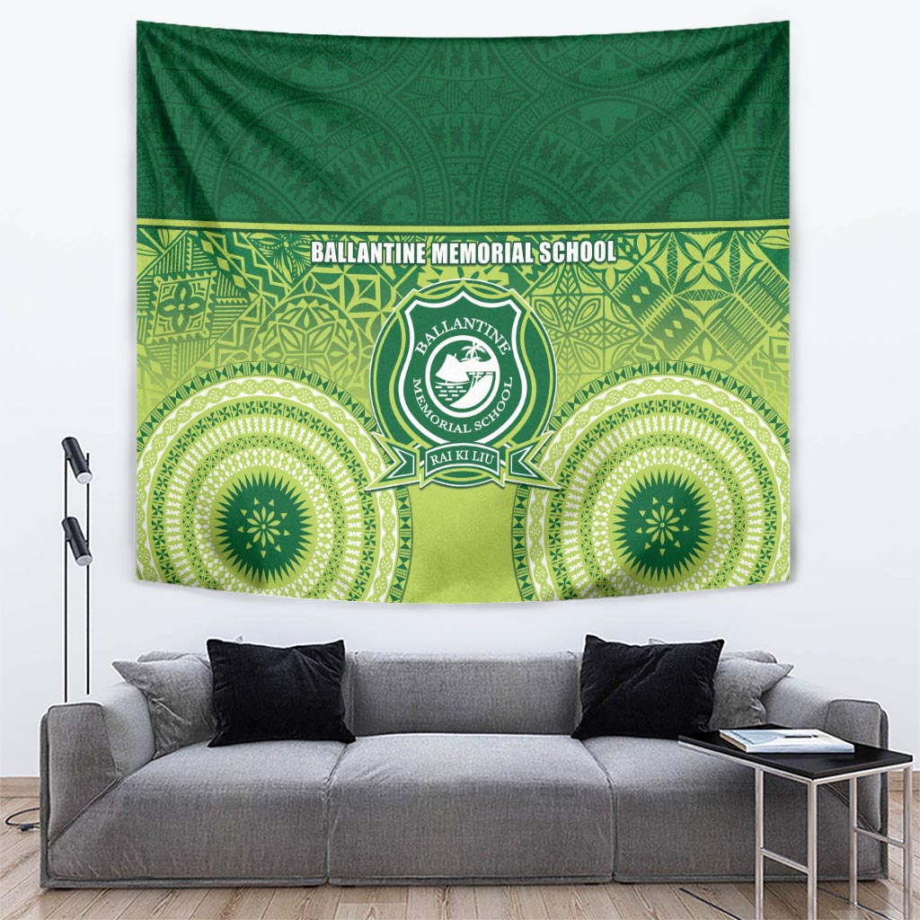 Ballantine Memorial School Tapestry With Fijian Tapa Pattern