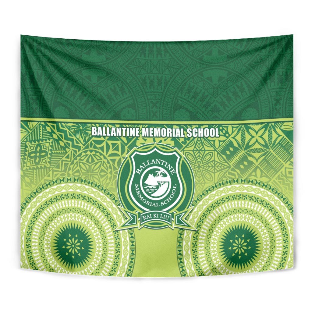 Ballantine Memorial School Tapestry With Fijian Tapa Pattern