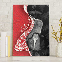 New Zealand Aotearoa Canvas Wall Art Kiwi Fern Maori Pattern Red Version LT05 Without Frame Red - Polynesian Pride