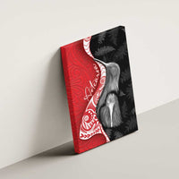 New Zealand Aotearoa Canvas Wall Art Kiwi Fern Maori Pattern Red Version LT05 - Polynesian Pride