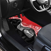 New Zealand Aotearoa Car Mats Kiwi Fern Maori Pattern Red Version LT05 - Polynesian Pride