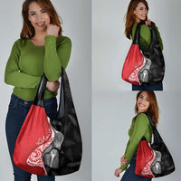 New Zealand Aotearoa Grocery Bag Kiwi Fern Maori Pattern Red Version LT05 - Polynesian Pride