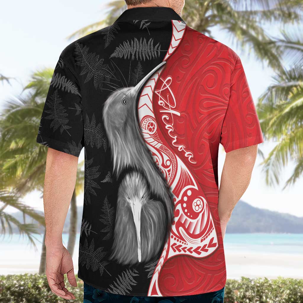 New Zealand Aotearoa Hawaiian Shirt Kiwi Fern Maori Pattern Red Version LT05 - Polynesian Pride