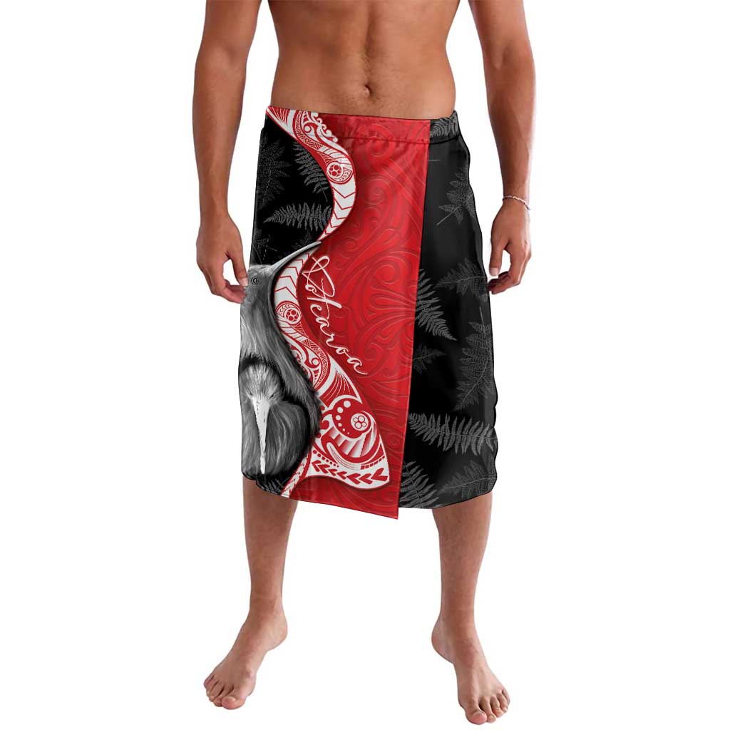 New Zealand Aotearoa Lavalava Kiwi Fern Maori Pattern Red Version