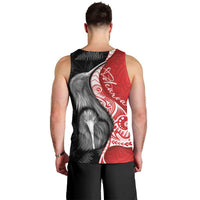 New Zealand Aotearoa Men Tank Top Kiwi Fern Maori Pattern Red Version LT05 - Polynesian Pride